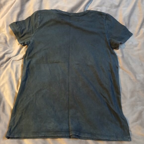 Aerie Women's Dark Grey Crew Neck Short Sleeve Distressed Tee NWT - Picture 5 of 6